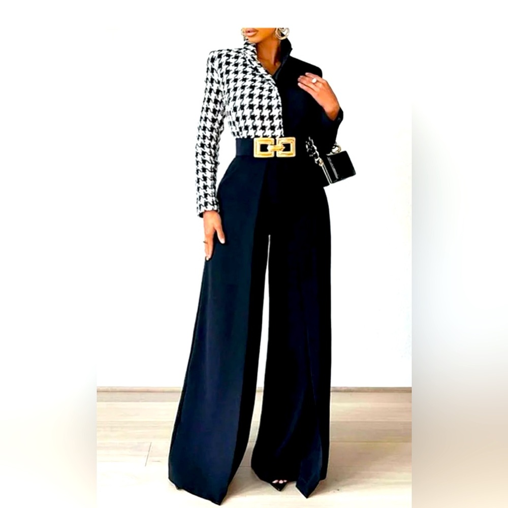 High Waisted Loose Pleated Split-joint suit pant
